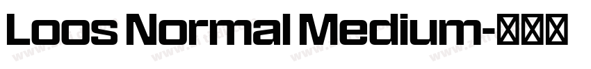 Loos Normal Medium字体转换